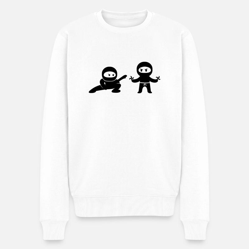 Bande dessinée Ninjas - Pull Premium bio Homme - blanc