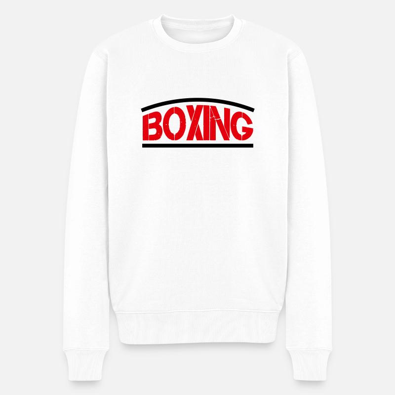 boxing boxen - Männer Premium Bio Pullover - Weiß