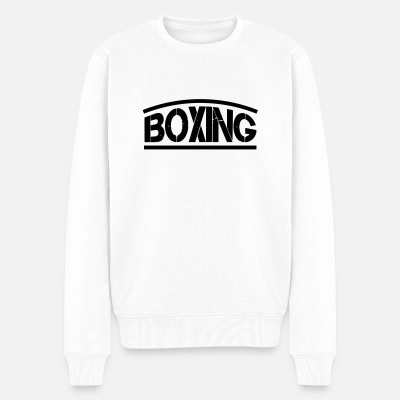 boxing boxen - Männer Premium Bio Pullover - Weiß