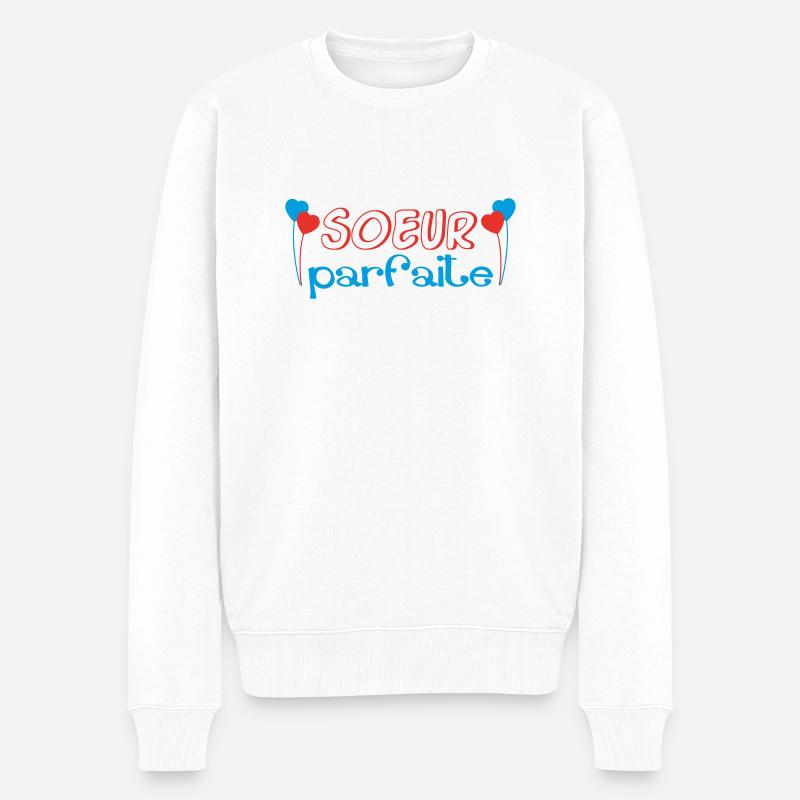 SOEUR parfaite - Pull Premium bio Homme - blanc