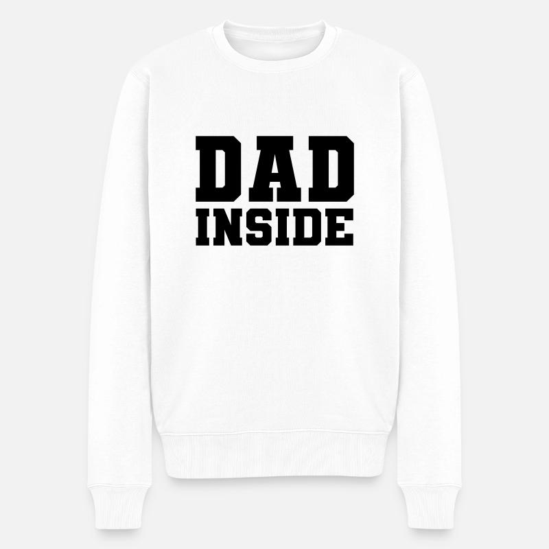 Dad inside - Männer Premium Bio Pullover - Weiß