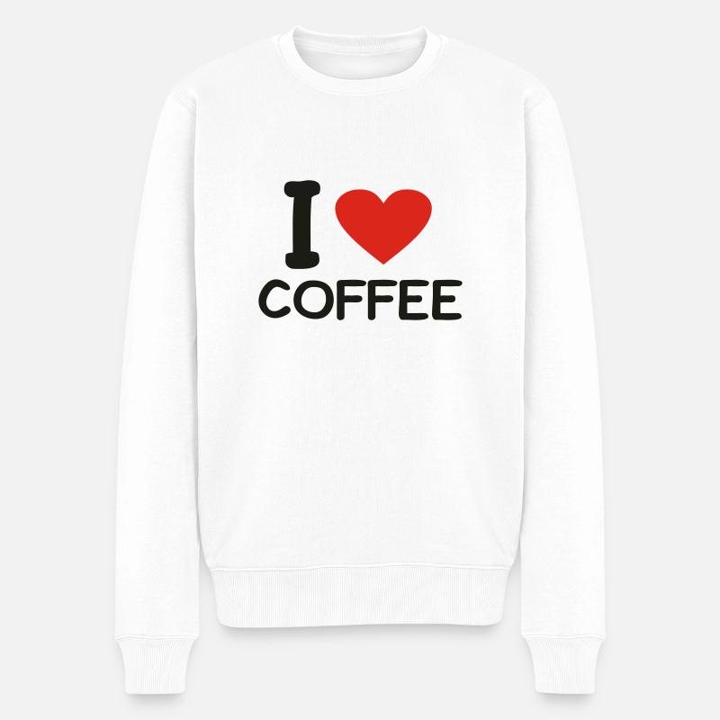 J'aime le Café - Pull Premium bio Homme - blanc