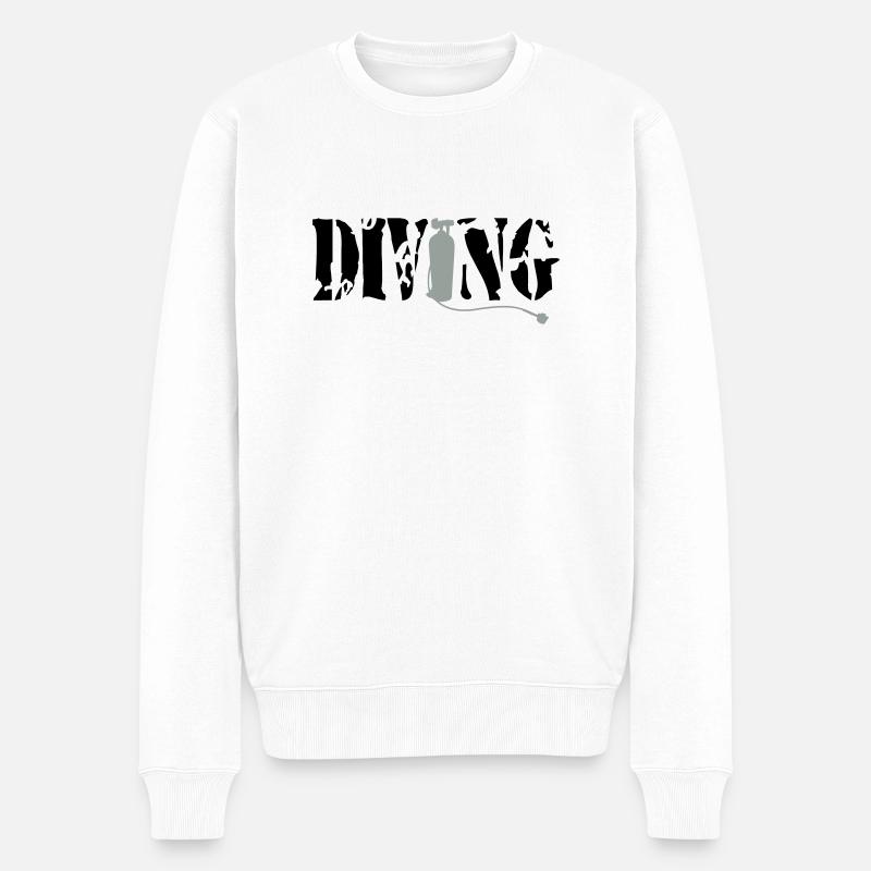 PLONGÉE VI - Pull Premium bio Homme - blanc