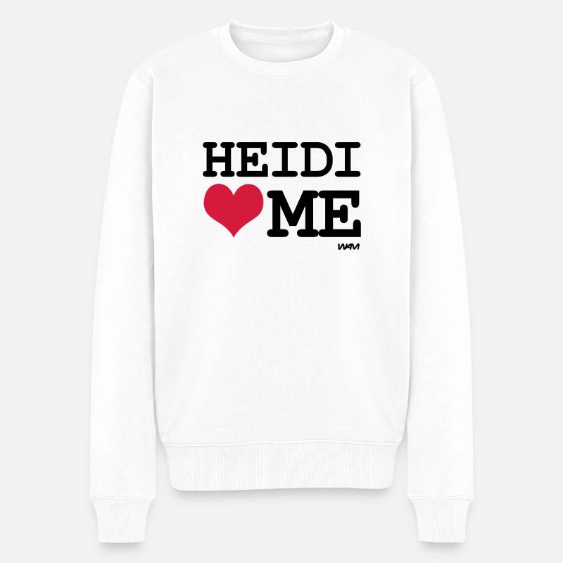 heidi m'aime - Pull Premium bio Homme - blanc