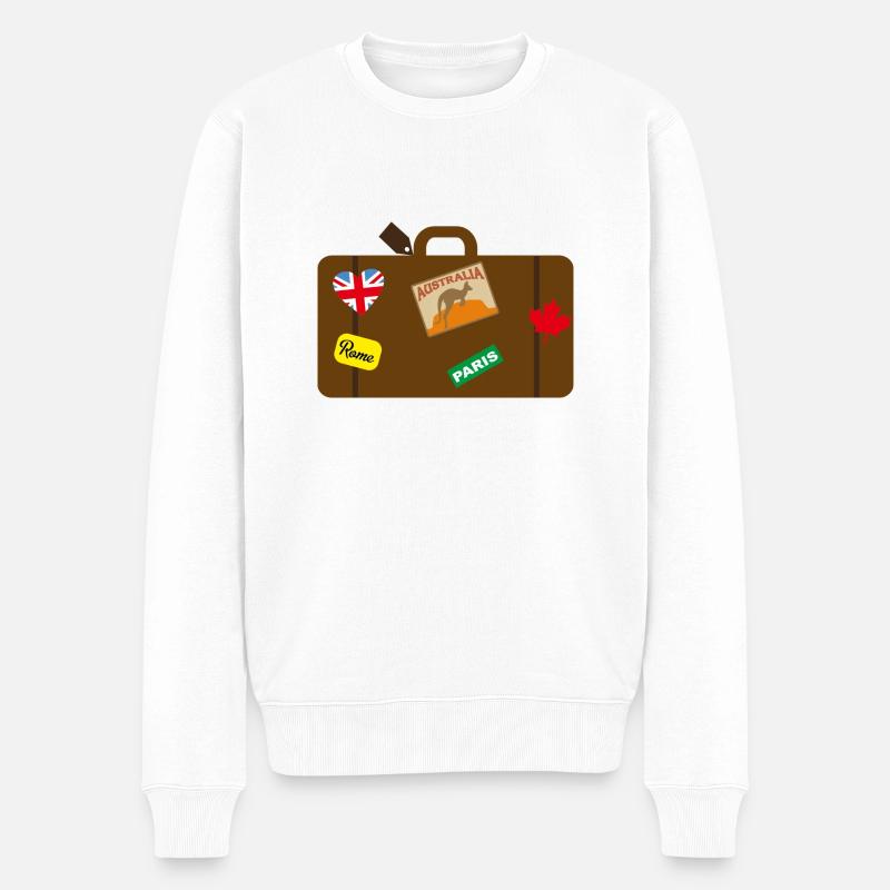 Weltreise - Pull Premium bio Homme - blanc