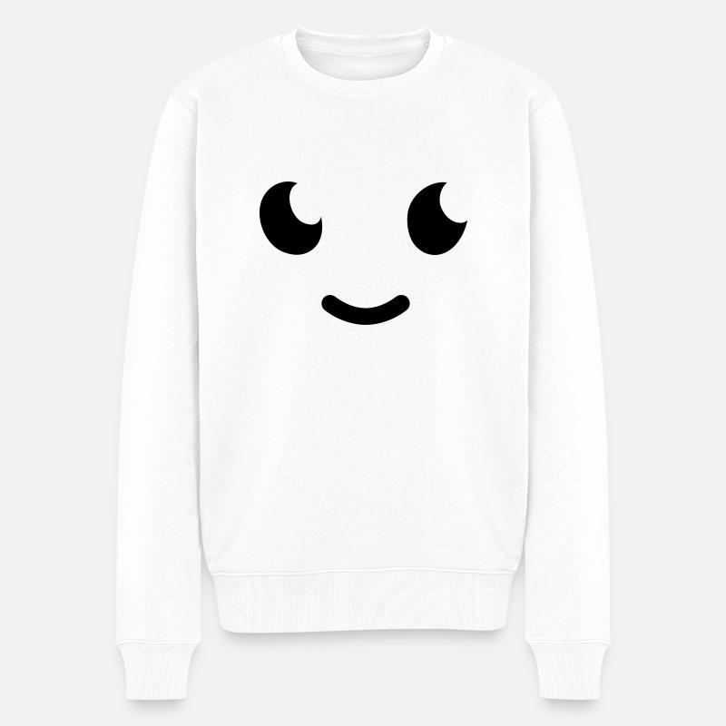 Sweet eyes - Männer Premium Bio Pullover - Weiß