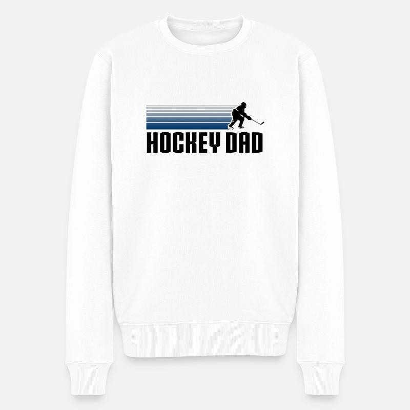 Hockey Dad - Männer Premium Bio Pullover - Weiß