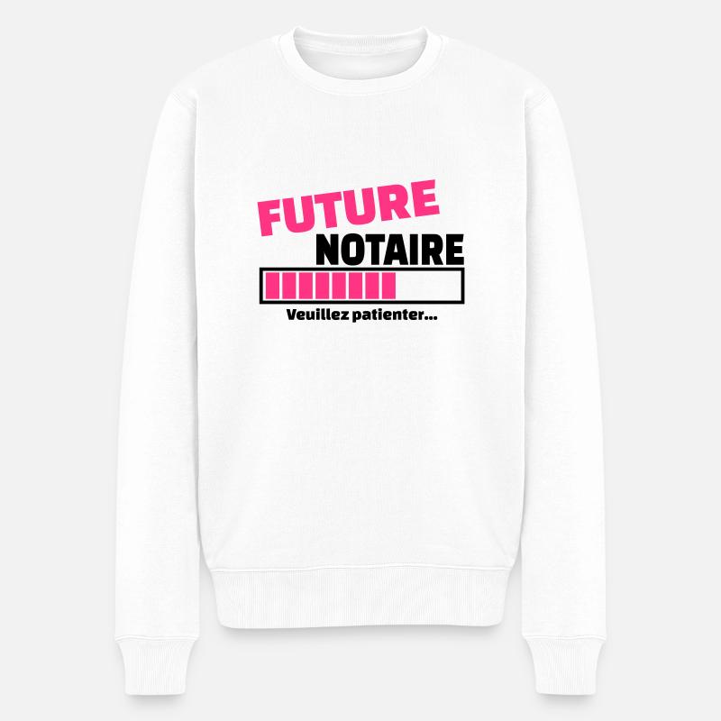 future notaire - Pull Premium bio Homme - blanc