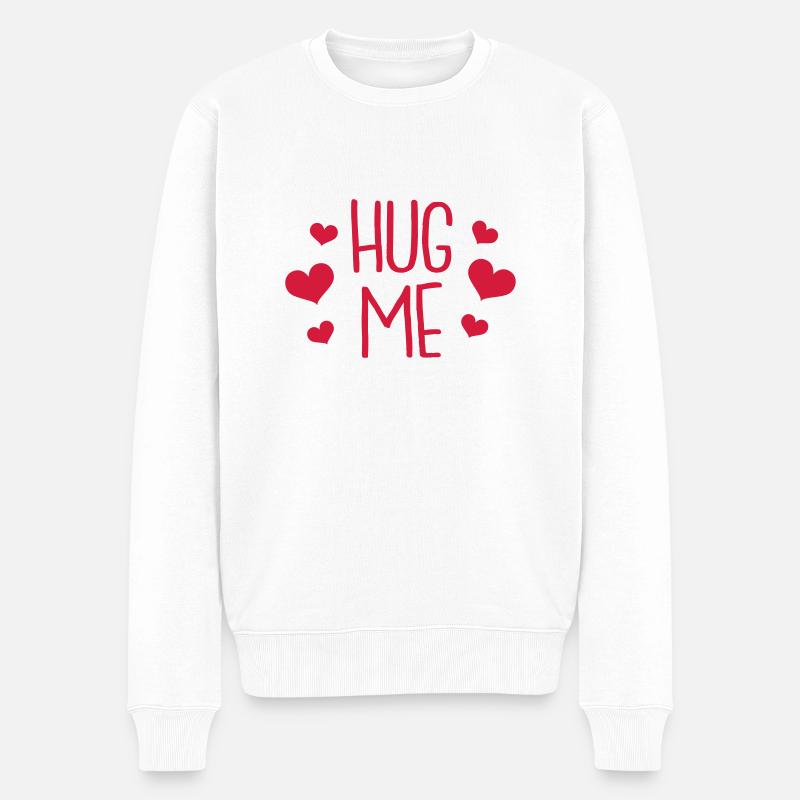 hug me - Pull Premium bio Homme - blanc