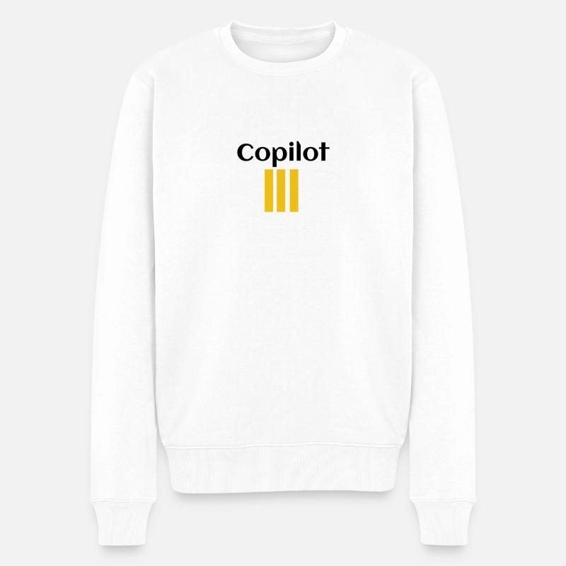 Copilot - Männer Premium Bio Pullover - Weiß