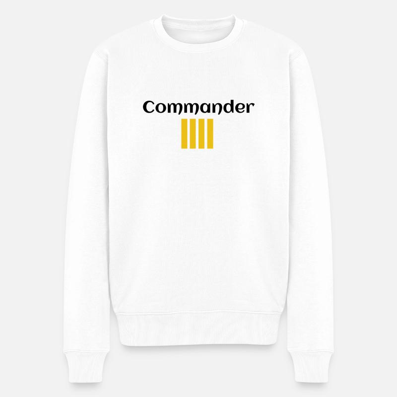 Commandant - Pull Premium bio Homme - blanc