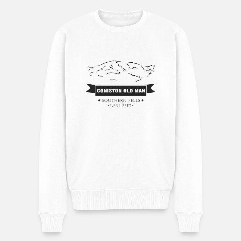 Coniston alter Mann - Männer Premium Bio Pullover - Weiß
