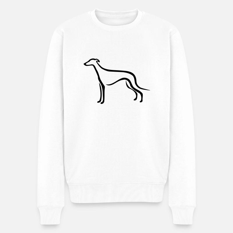 Greyhound - Männer Premium Bio Pullover - Weiß
