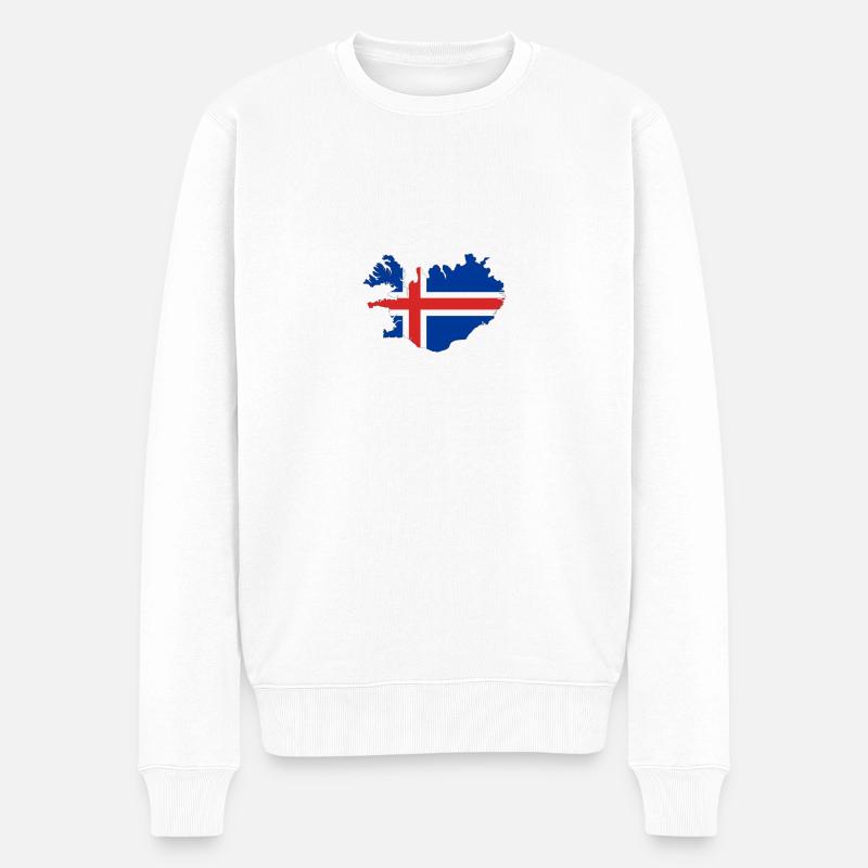 Island - Männer Premium Bio Pullover - Weiß
