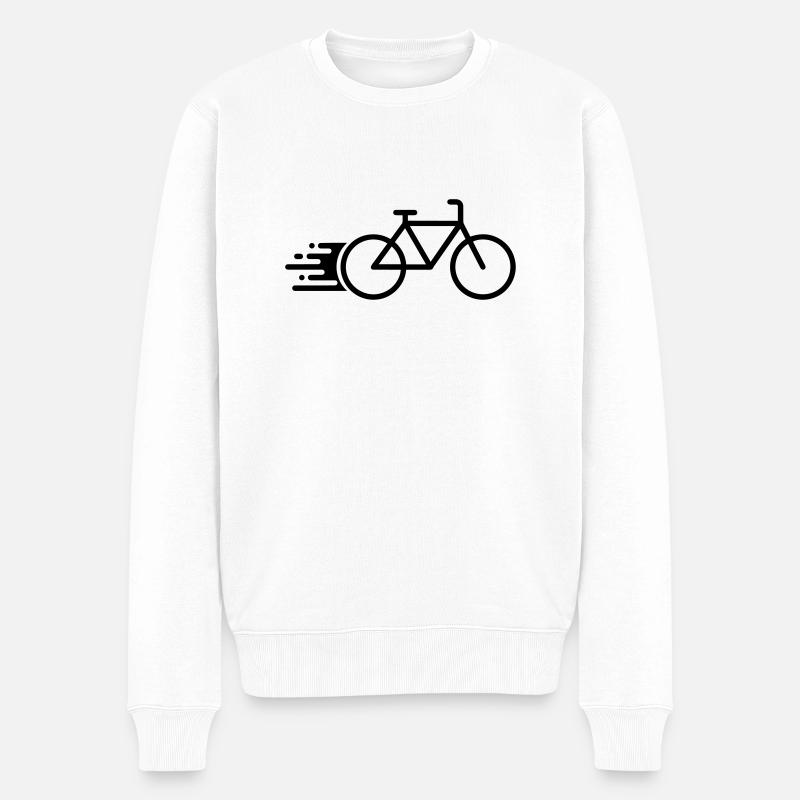 Fast Bicycle - Männer Premium Bio Pullover - Weiß