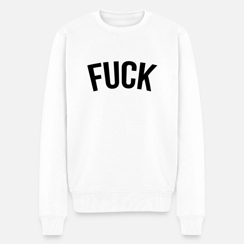 fuck - Pull Premium bio Homme - blanc