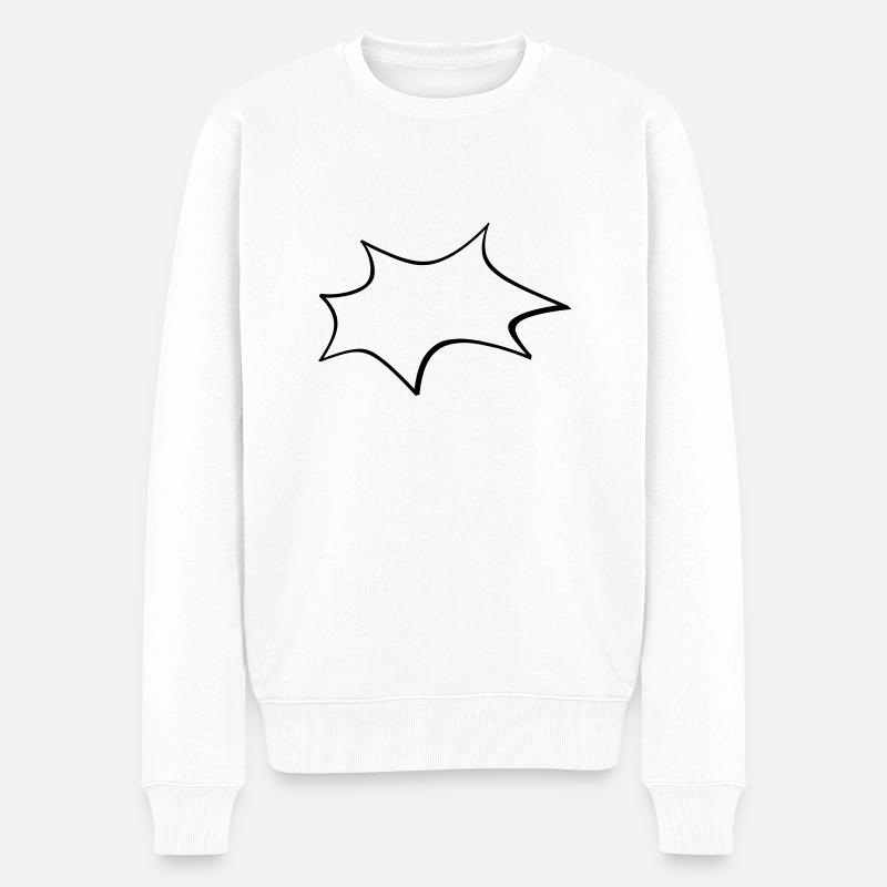 Zack Bumm - Männer Premium Bio Pullover - Weiß