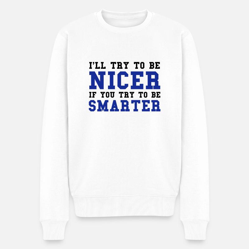 Smarter - Pull Premium bio Homme - blanc