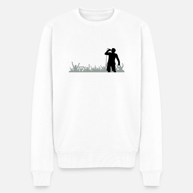 Sänger Band Fans - Männer Premium Bio Pullover - Weiß