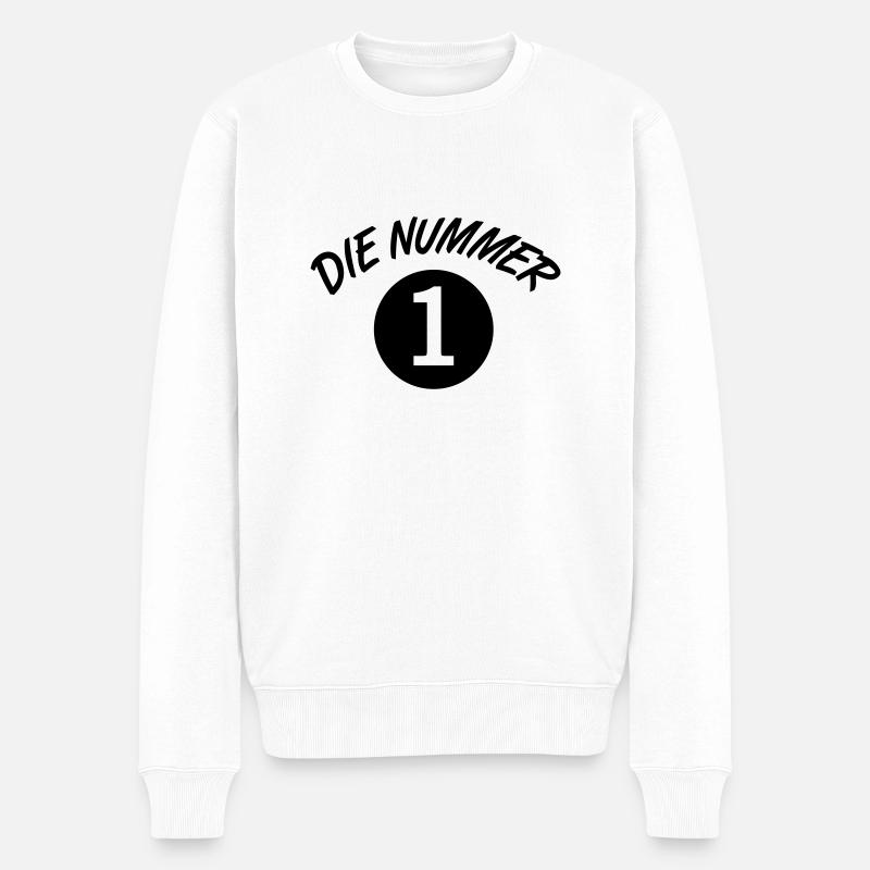 nummer1 - Männer Premium Bio Pullover - Weiß