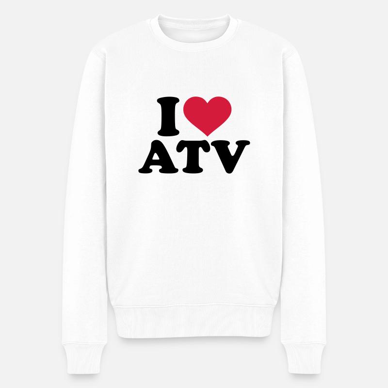 ATV - Männer Premium Bio Pullover - Weiß