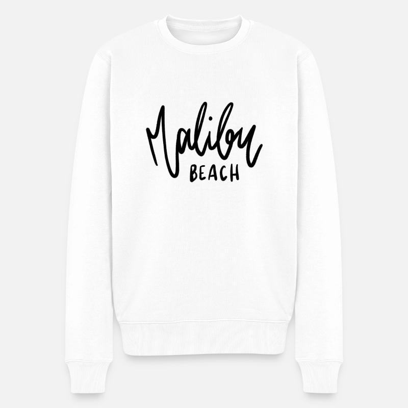 Malibu - Männer Premium Bio Pullover - Weiß