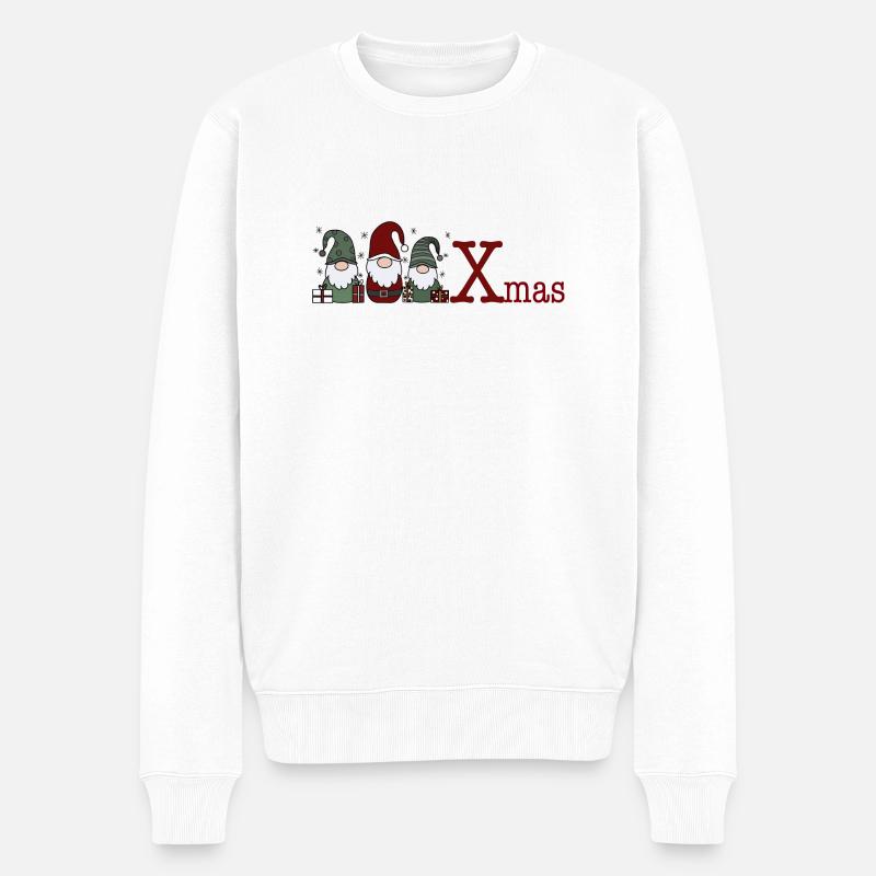 Wichtel Xmas - Männer Premium Bio Pullover - Weiß