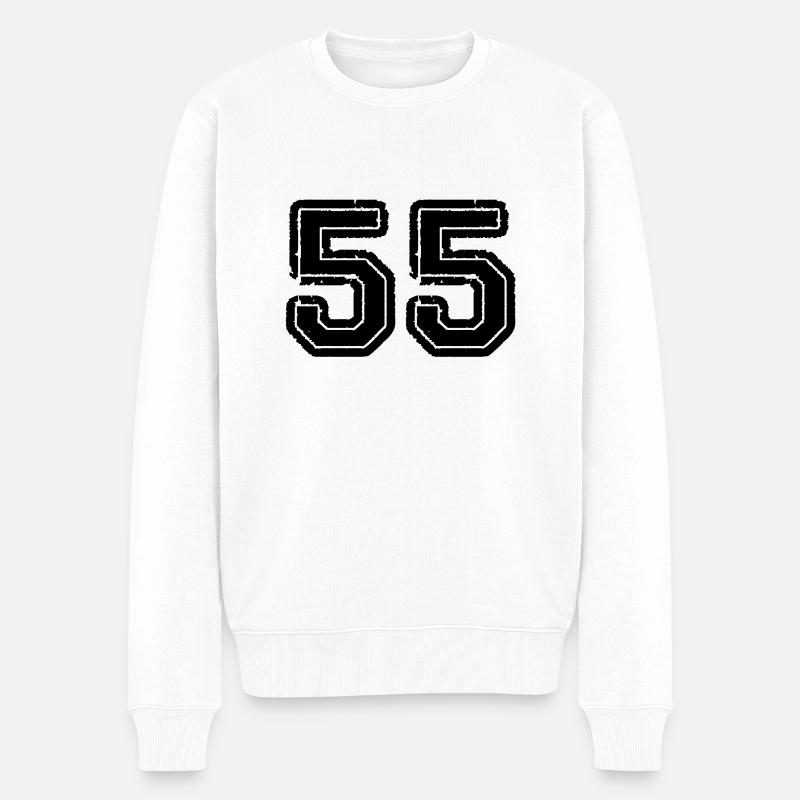 55 - Männer Premium Bio Pullover - Weiß