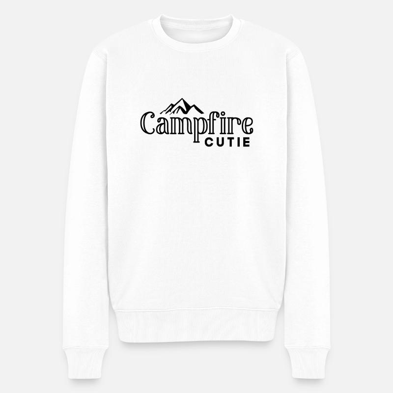 Feu de camp mignon - Pull Premium bio Homme - blanc