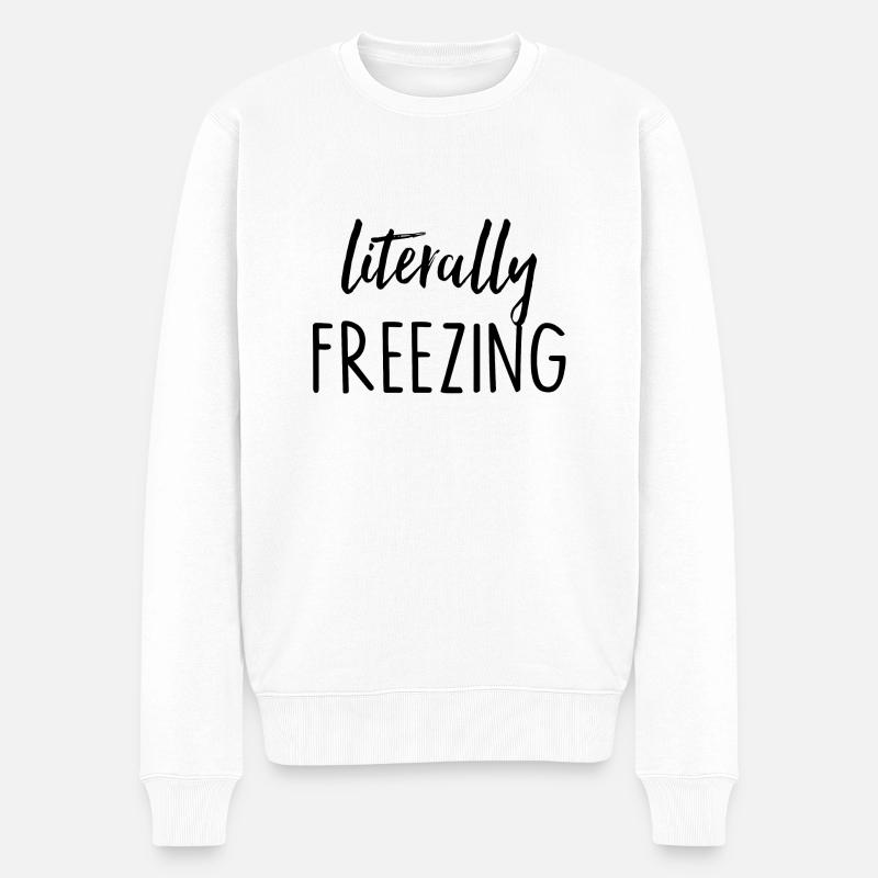 Littéralement Congélation - Pull Premium bio Homme - blanc