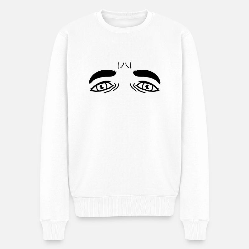 Conception de Crying Sad Eyes - Pull Premium bio Homme - blanc