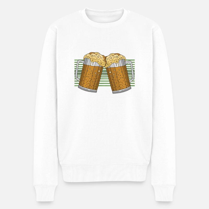 Pints - Männer Premium Bio Pullover - Weiß