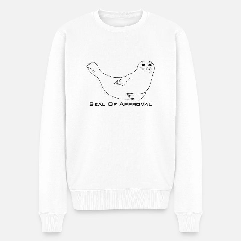 Sceau d’approbation - Pull Premium bio Homme - blanc