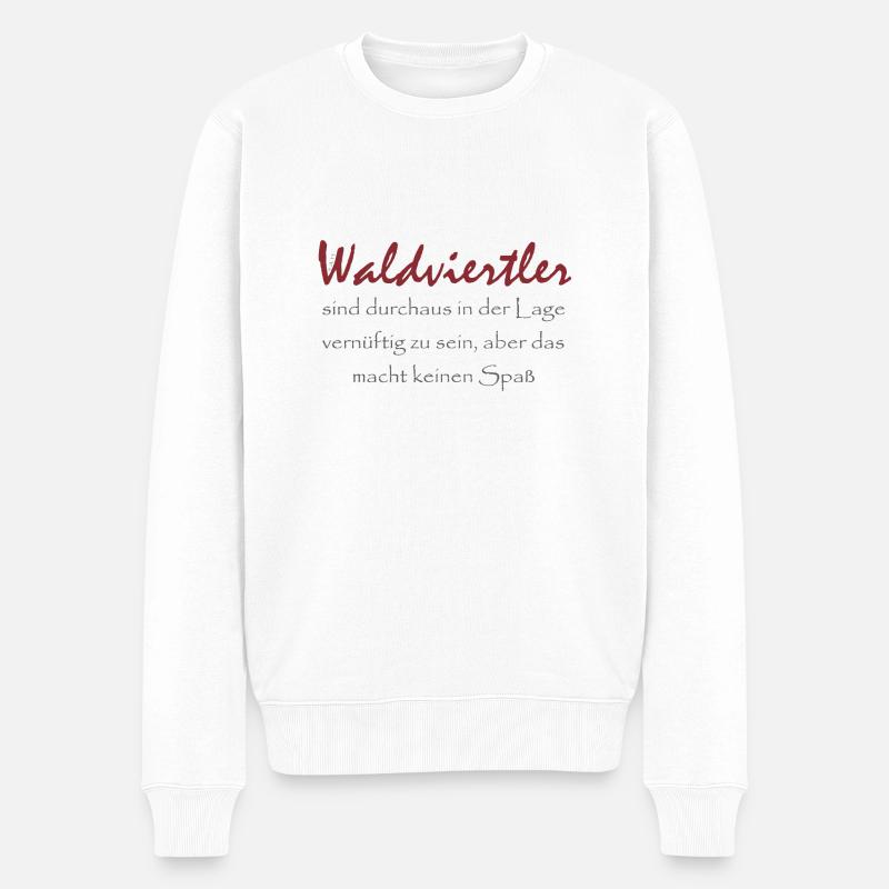 Waldviertler 12 - Männer Premium Bio Pullover - Weiß