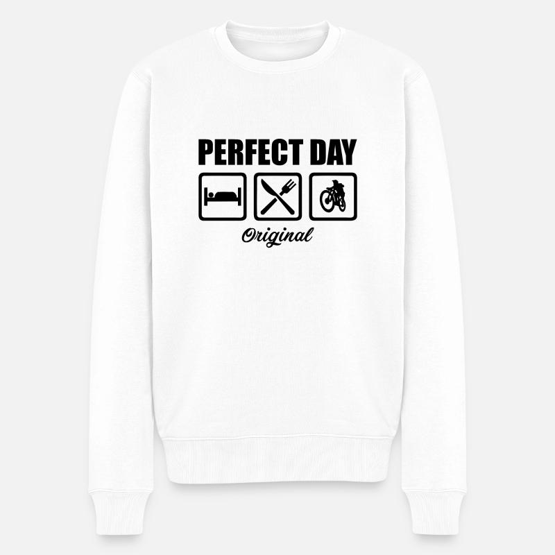 Perfect Day - Männer Premium Bio Pullover - Weiß