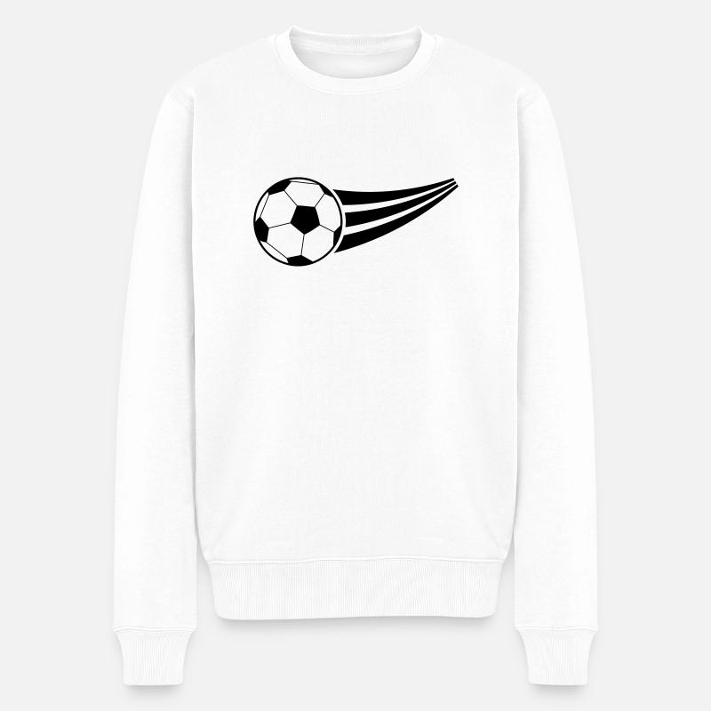 Fussball - Männer Premium Bio Pullover - Weiß
