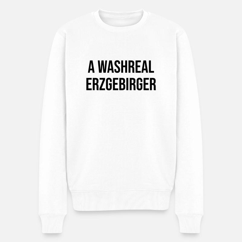 Ein Waschechter Erzgebirger - Männer Premium Bio Pullover - Weiß