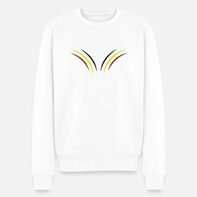krallen belgien - Männer Premium Bio Pullover - Weiß
