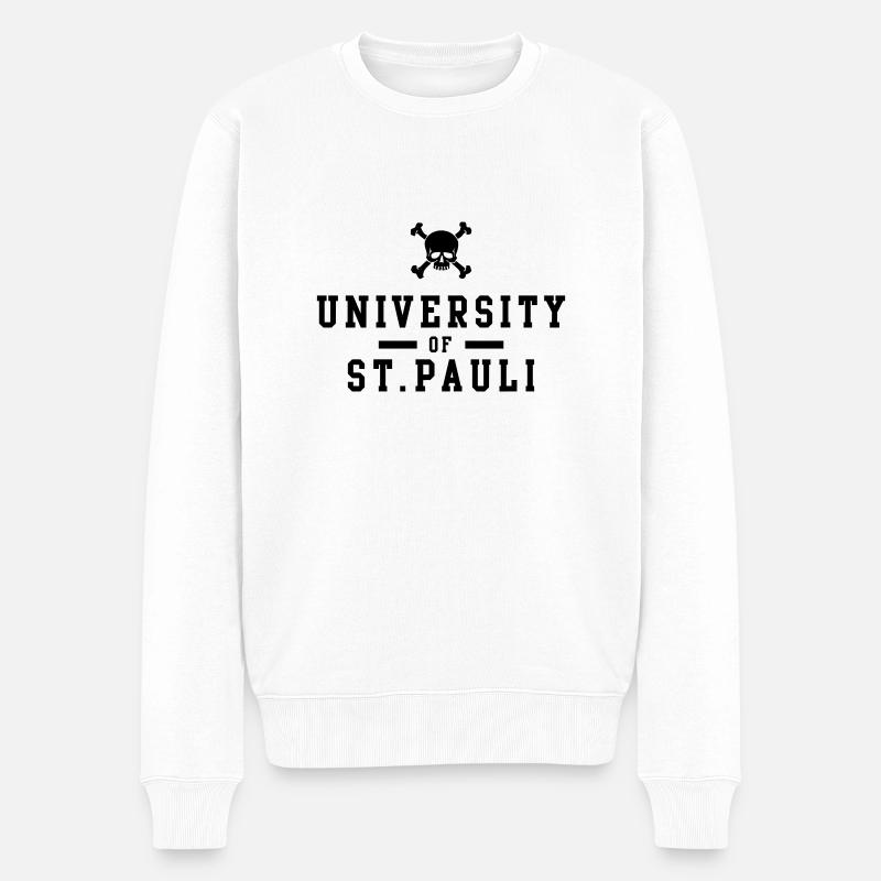 université de St. Pauli - Pull Premium bio Homme - blanc