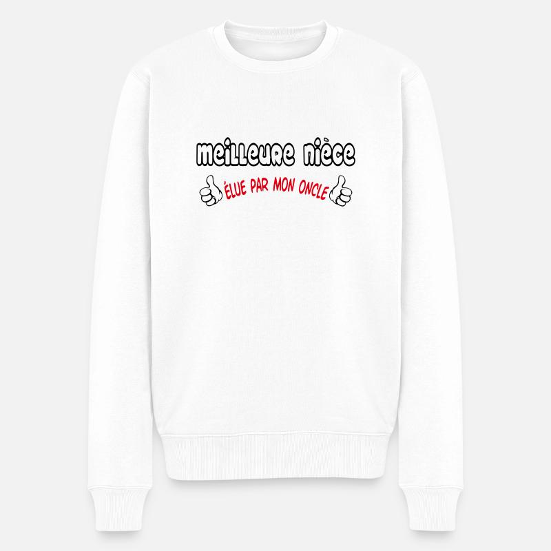 Beste Nichte - Männer Premium Bio Pullover - Weiß