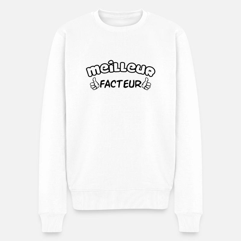 MEILLEUR FACTEUR - Pull Premium bio Homme - blanc