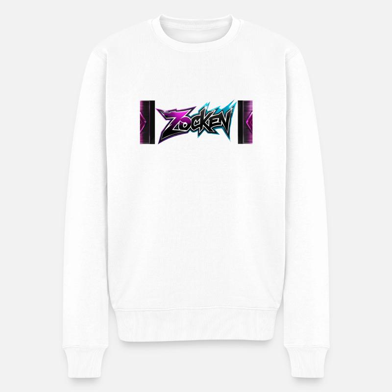 zocken - Männer Premium Bio Pullover - Weiß