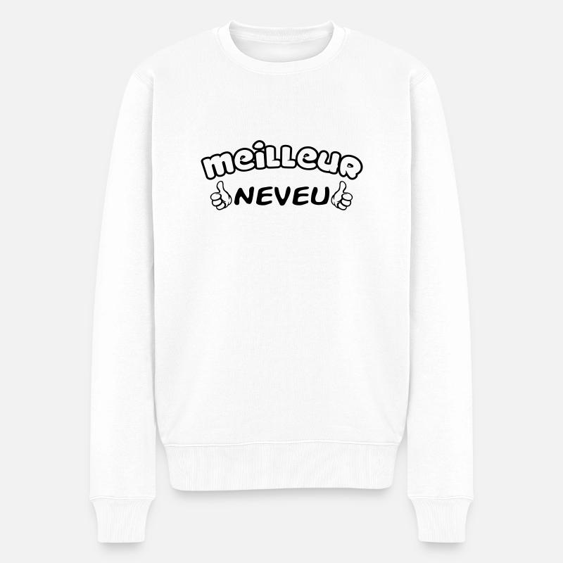 MEILLEUR NEVEU - Pull Premium bio Homme - blanc