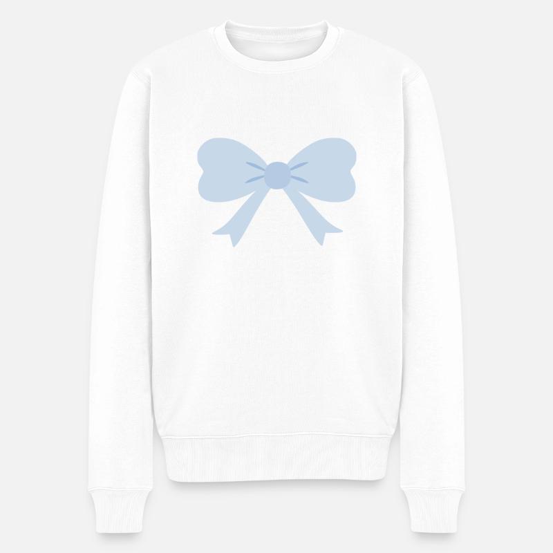 Mollige Schleife - Männer Premium Bio Pullover - Weiß