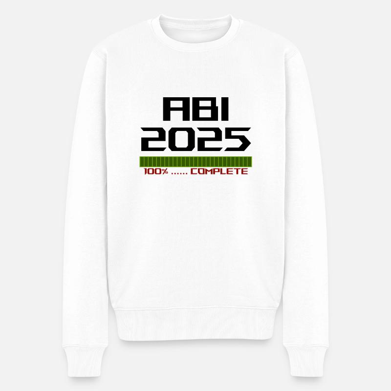 Complete 2025 ABI black - Männer Premium Bio Pullover - Weiß