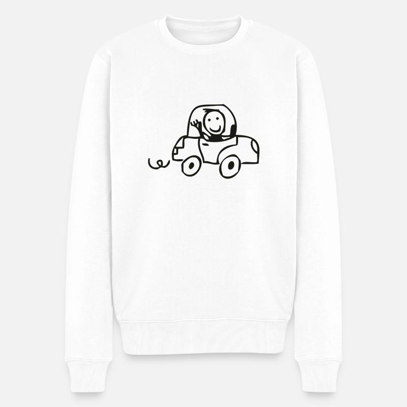 cars © - Männer Premium Bio Pullover - Weiß