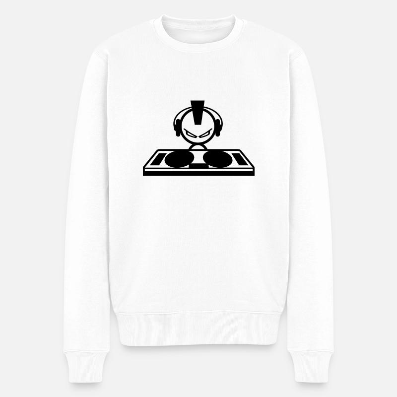 disko - Männer Premium Bio Pullover - Weiß