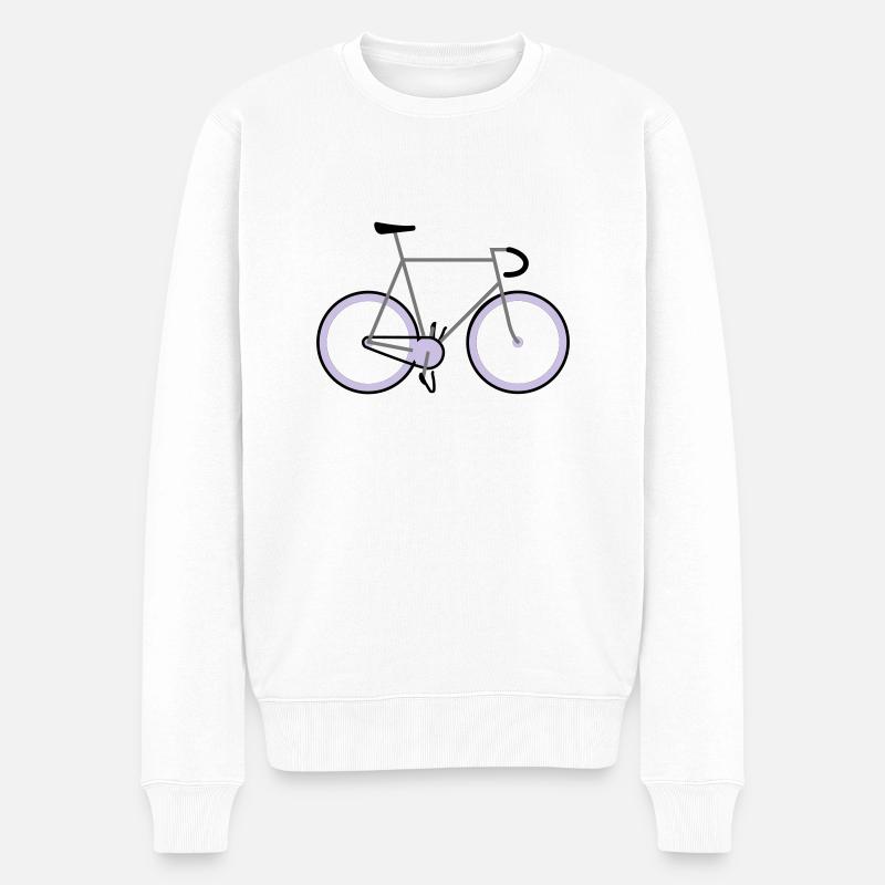 Fixie - Männer Premium Bio Pullover - Weiß