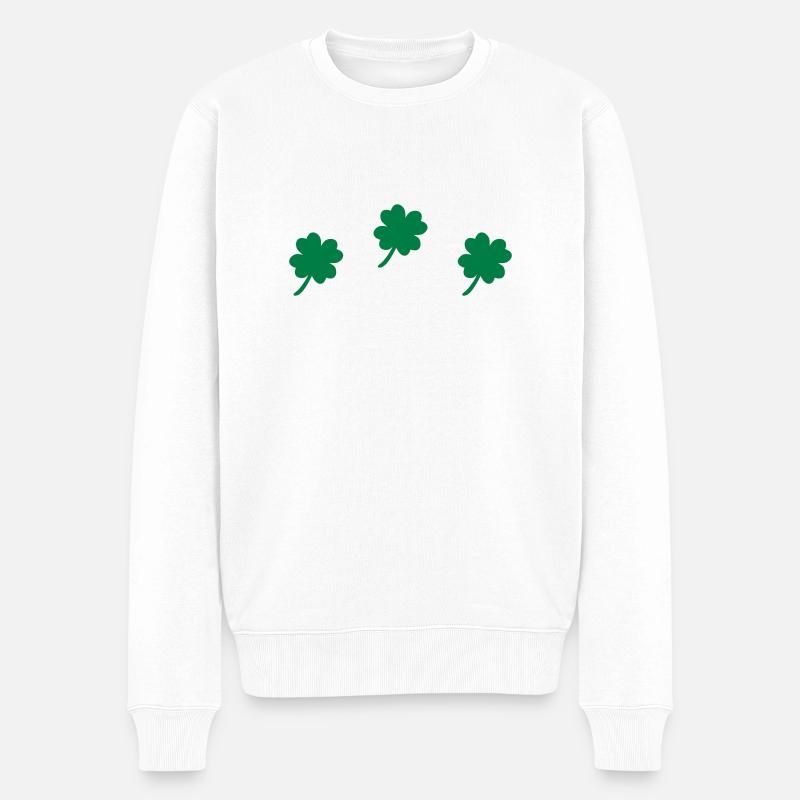 trèfle - Pull Premium bio Homme - blanc
