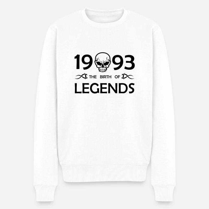 Legends 1993 - Männer Premium Bio Pullover - Weiß